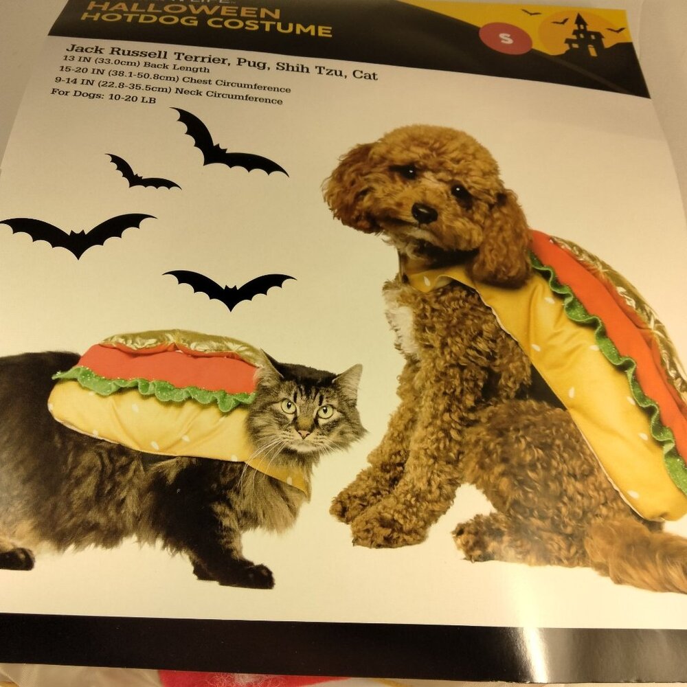 Vibrant Life Dog Cat Costume Hotdog Small Halloween Pet Outfit  Small